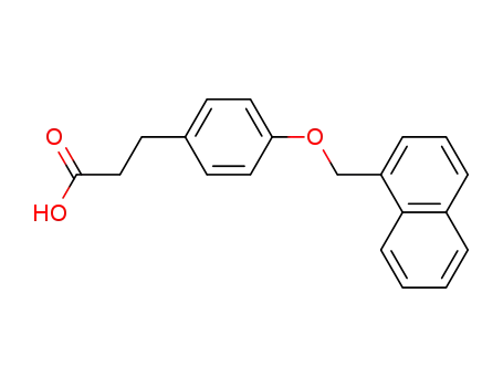 Molecular Structure of 221261-22-9 (4-(1-NAPHTHALENYLMETHOXY)-BENZENEPROPANOIC ACID)