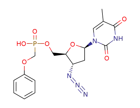 3’-azido-3’-deoxythymidin-5’-O-yl-phenoxymethylphosphonate