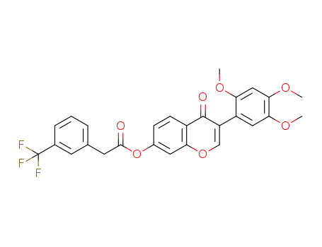 7-(1-oxo-2-(3-(trifluoromethyl)phenyl)ethoxy)-3-(2,4,5-trimethoxyphenyl)-4H-chromen-4-one