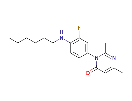 3-(3-fluoro-4-(n-hexylamino)phenyl)-2,6-dimethylpyrimidine-4(3H)-one
