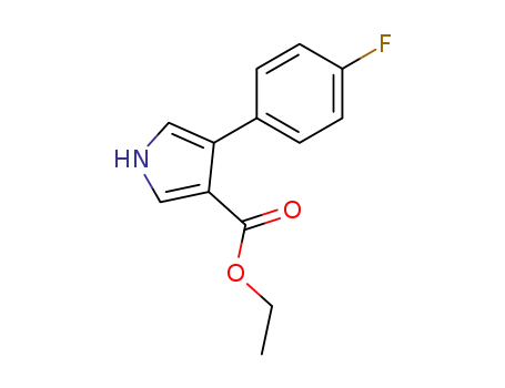 Molecular Structure of 191668-10-7 (4-(4-FLUOROPHENYL)-1H-PYRROLE-3-CARBOXYLIC ACIDETHYL ESTER)