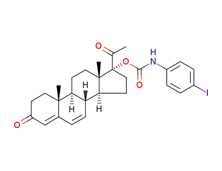 Molecular Structure of 1616932-89-8 (17α-p-iodophenylcarbamoiloxypregn-4,6-dien-3,20-dione)