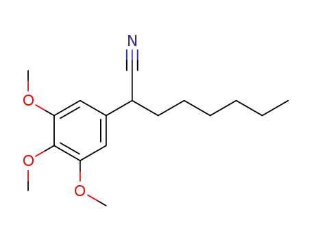 Molecular Structure of 108781-06-2 (2-(3,4,5-Trimethoxy-phenyl)-octanenitrile)