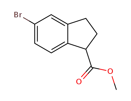 Molecular Structure of 112933-48-9 (1H-Indene-1-carboxylic acid, 5-bromo-2,3-dihydro-, methyl ester)