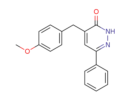 Molecular Structure of 57999-76-5 (3(2H)-Pyridazinone, 4-[(4-methoxyphenyl)methyl]-6-phenyl-)