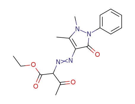 Butanoic acid,
2-[(2,5-dihydro-2,3-dimethyl-5-oxo-1-phenyl-1H-pyrazol-4-yl)azo]-3-oxo-
, ethyl ester