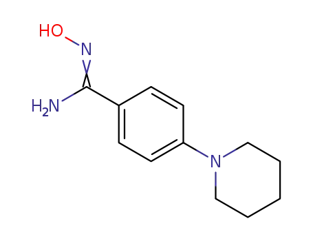 Molecular Structure of 186650-56-6 (N'-hydroxy-4-(piperidin-1-yl)benzimidamide)
