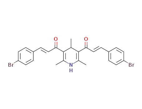 (2E,2'E)-1,1'-(2,4,6-trimethyl-1,4-dihydropyridine-3,5-diyl)bis(3-(4-bromophenyl)prop-2-en-1-one)