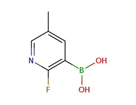Molecular Structure of 1072952-45-4 (2-Fluoro-5-methylpyridine-3-boronic acid)