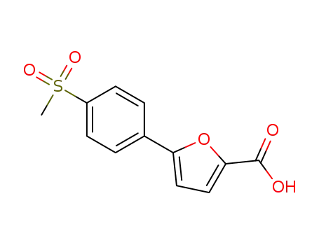 Molecular Structure of 893738-07-3 (5-(4-Methanesulfonylphenyl)-furan-2-carboxylic acid)
