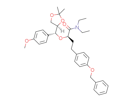 (S)-4-(4-(benzyloxy)phenyl)-2-((R)-((R)-2,2-dimethyl-1,3-dioxolan-4-yl)(4-methoxyphenyl)methoxy)-N,N-diethylbutanamide
