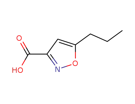 Molecular Structure of 89776-75-0 (5-PROPYL-ISOXAZOLE-3-CARBOXYLIC ACID)