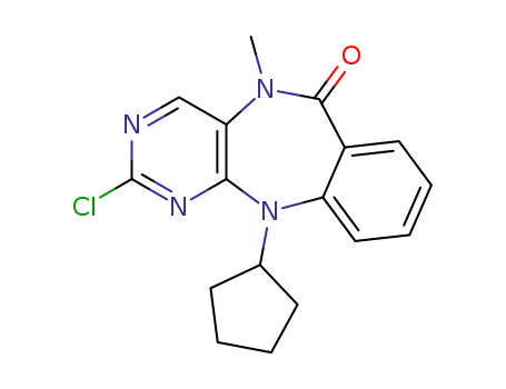 2-chloro-11-cyclopentyl-5-methylpyrimido[4,5-b][1,4]benzodiazepin-6-one