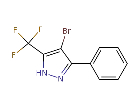 Molecular Structure of 1119391-55-7 (4-bromo-5-phenyl-3-(trifluoromethyl)-1H-pyrazole)
