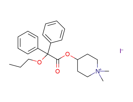 1,1-dimethyl-4-[(2,2-diphenyl-2-n-propoxy)acetoxy]piperidinium iodide