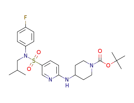 4-{5-[(4-fluorophenyl)isobutylsulfamoyl]pyridin-2-ylamino}piperidine-1-carboxylic acid tert-butyl ester
