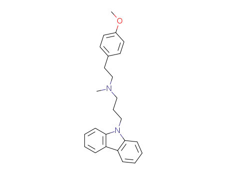 Molecular Structure of 311332-87-3 (3-carbazol-9-yl-N-[2-(4-methoxyphenyl)ethyl]-N-methylpropan-1-amine)