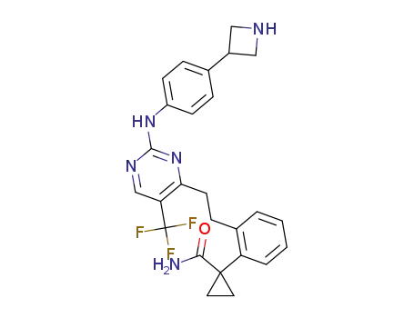 1-(2-(2-(2-((4-(azetidin-3-yl)phenyl)amino)-5-(trifluoromethyl)pyrimidin-4-yl)ethyl)phenyl)cyclopropanecarboxamide