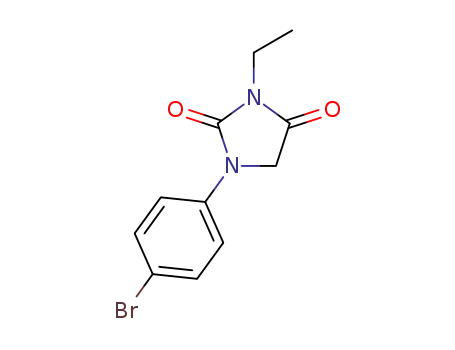 Molecular Structure of 1356964-28-7 (1-(4-bromophenyl)-3-ethylimidazolidine-2,4-dione)