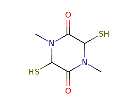 Molecular Structure of 19552-98-8 (2,5-Piperazinedione, 3,6-dimercapto-1,4-dimethyl-)