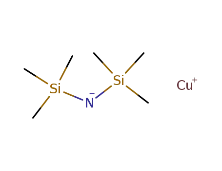 Molecular Structure of 94042-27-0 (Silanamine, 1,1,1-trimethyl-N-(trimethylsilyl)-, copper(2+) salt)