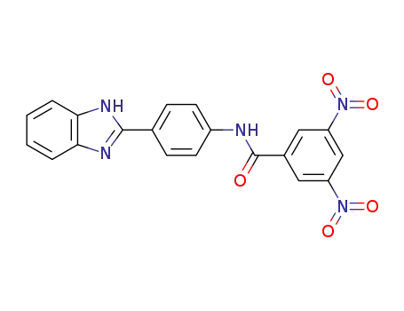 Molecular Structure of 68501-72-4 (N-(4-(1H-benzo[d]imidazole-2-yl)phenyl)-3,5-dinitrobenzamide)