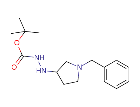 Molecular Structure of 1292303-81-1 (tert-butyl 2-(1-benzylpyrrolidin-3-yl)hydrazinecarboxylate)