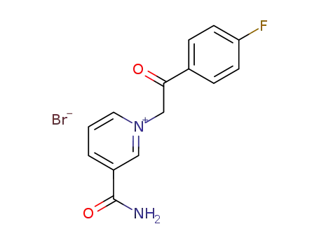 Molecular Structure of 495-44-3 (3-carbamoyl-1-[2-(4-fluorophenyl)-2-oxoethyl]pyridinium)