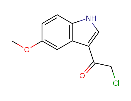 Molecular Structure of 30030-91-2 (2-CHLORO-1-(5-METHOXY-1H-INDOL-3-YL)-ETHANONE)