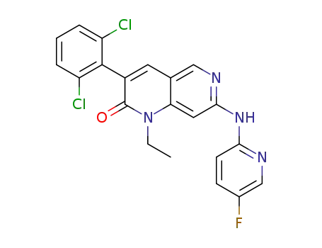 3-(2,6-dichlorophenyl)-1-ethyl-7-((5-fluoropyridin-2-yl)amino)-1,6-naphthyridin-2(1H)-one