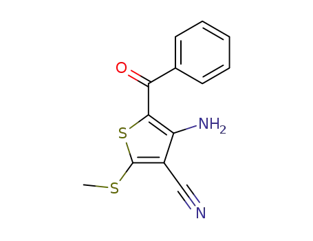 3-Thiophenecarbonitrile, 4-amino-5-benzoyl-2-(methylthio)-