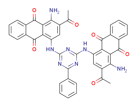 9,10-Anthracenedione,1,1'-[(6-phenyl-1,3,5-triazine-2,4-diyl)diimino]bis[3-acetyl-4-amino-