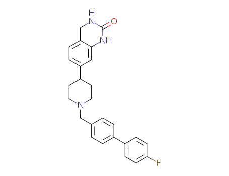 Molecular Structure of 1630951-38-0 (7-(1-((4'-fluorobiphenyl-4-yl)methyl)piperidin-4-yl)-3,4-dihydroquinazolin-2(1H)-one)