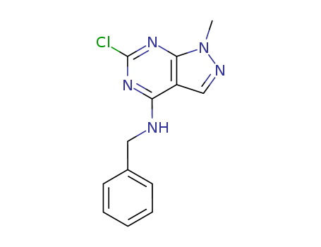 1H-Pyrazolo[3,4-d]pyrimidin-4-amine,6-chloro-1-methyl-N-(phenylmethyl)- cas  5417-98-1