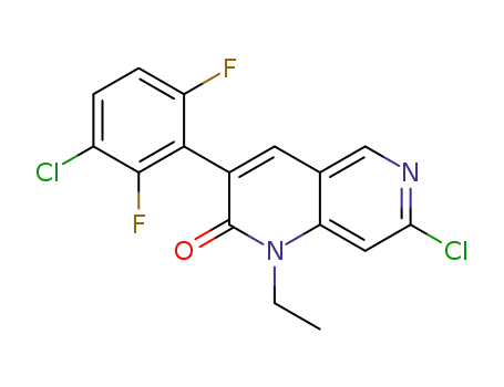 7-chloro-3-(3-chloro-2,6-difluorophenyl)-1-ethyl-1,6-naphthyridin-2(1H)-one