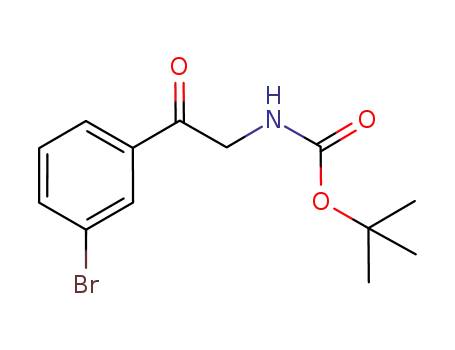 Molecular Structure of 339185-69-2 ([2-(3-BROMO-PHENYL)-2-OXO-ETHYL]-CARBAMIC ACID TERT-BUTYL ESTER)