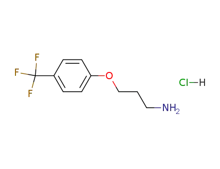 Molecular Structure of 100840-63-9 (3-(4-(TRIFLUOROMETHYL)PHENOXY)PROPAN-1-AMINE HYDROCHLORIDE)