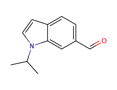 Molecular Structure of 921602-58-6 (1-ISOPROPYL-1H-INDOLE-6-CARBALDEHYDE)