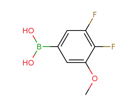 Molecular Structure of 925910-42-5 (3,4-Difluoro-5-methoxybenzeneboronic acid)