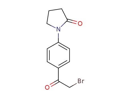 Molecular Structure of 870761-09-4 (1-[4-(Bromoacetyl)phenyl]-2-pyrrolidinone)