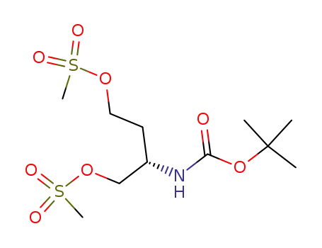 Molecular Structure of 176970-13-1 ([(S)-2-(tert-butoxycarbonyamino)butane-1 ,4-diyl dimethanesulfonate])