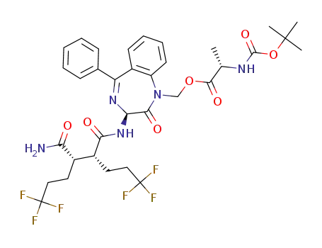 (S)-((S,Z)-3-((2R,3S)-3-Carbamoyl-6,6,6-trifluoro-2-(3,3,3-trifluoropropyl)hexanamido)-2-oxo-5-phenyl-2,3-dihydro-1H-benzo[e][1,4]diazepin-1-yl)methyl2-(tert-butoxycarbonylamino)propanoate