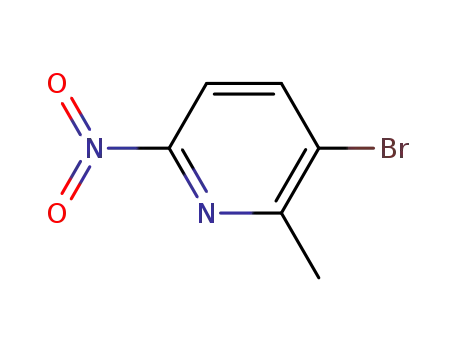 Molecular Structure of 1231930-13-4 (3-bromo-2-methyl-6-nitroPyridine)