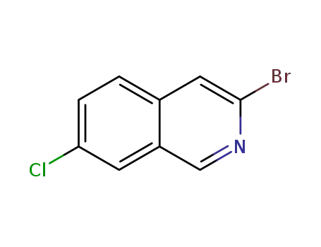 Molecular Structure of 1246552-90-8 (3-bromo-7-chloroisoquinoline)