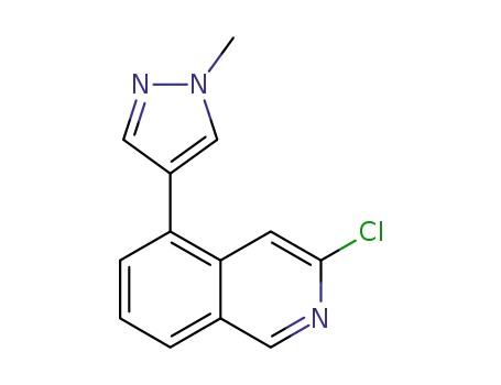 Molecular Structure of 1578245-81-4 (3-chloro-5-(1-methyl-1H-pyrazol-4-yl)isoquinoline)