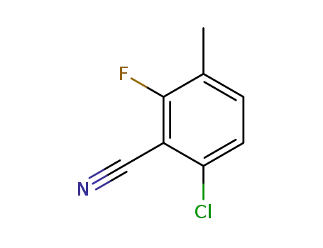 Molecular Structure of 886502-19-8 (6-CHLORO-2-FLUORO-3-METHYLBENZONITRILE)