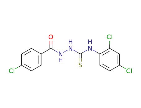 Molecular Structure of 891643-33-7 (1-(4-chlorobenzoyl)-4-(2,4-dichlorophenyl)thiosemicarbazide)