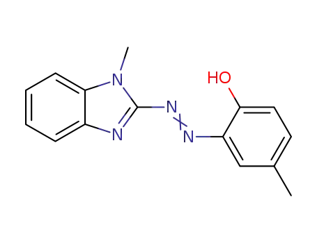 Molecular Structure of 65446-32-4 (Phenol, 4-methyl-2-[(1-methyl-1H-benzimidazol-2-yl)azo]-)