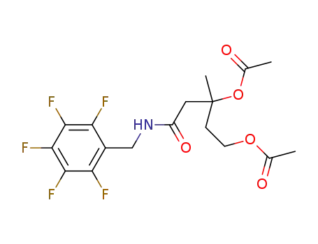 3-methyl-5-oxo-5-(((perfluorophenyl)methyl)amino)pentane-1,3-diyl diacetate