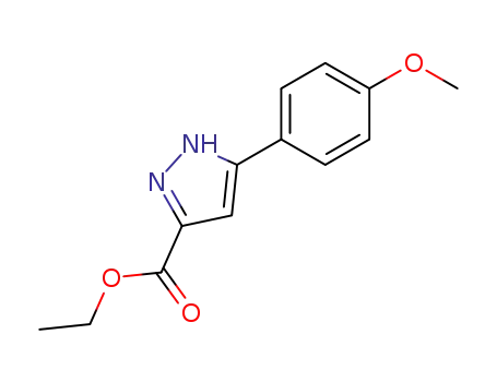 Molecular Structure of 938182-54-8 (5-(4-METHOXY-PHENYL)-2H-PYRAZOLE-3-CARBOXYLIC ACID ETHYL ESTER)